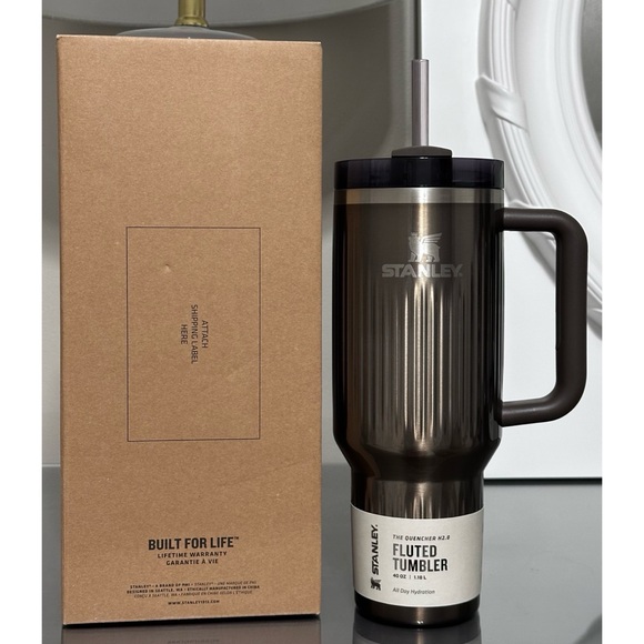 Stanley Quencher H2.0 Fluted Tumbler 40oz, GUNMETAL SHINE